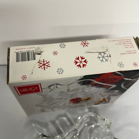 7.75" Mikasa Holiday Heavenly Song Crystal Bowl, New in box - Picture 5 of 7